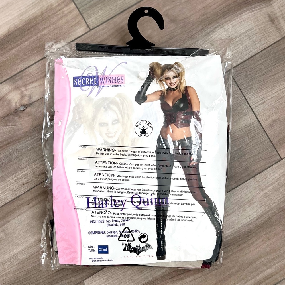 Secret Wishes Harley Quinn Costume - Black and Red